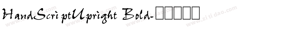 HandScriptUpright Bold字体转换